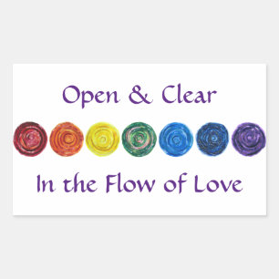 7 Chakras #2 Rainbow Färg Rektangulärt Klistermärke