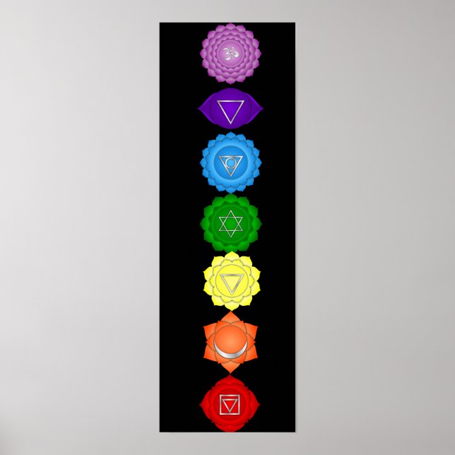 7 Chakras 7 x 22 tum Poster (Framsidan)