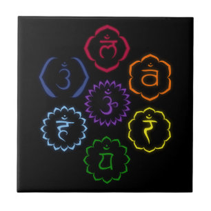 7 Chakras cirklar in Kakelplatta