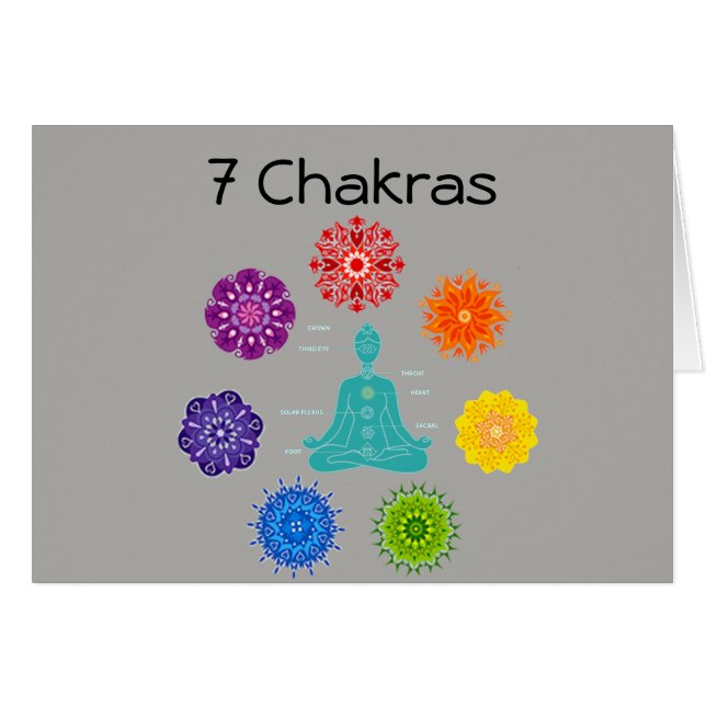 7 Chakras Hälsningskort (Framsidan Horizontal)