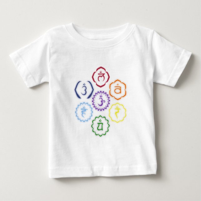 7 Chakras i en cirkel T Shirt (Framsida)