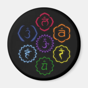 7 Chakras i en cirkla Magnet