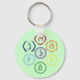 7 Chakras i en cirkla Nyckelring