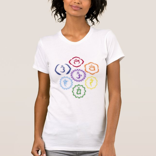 7 Chakras i en cirkla Tee (Framsida)