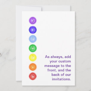 7 Chakras i en fodra Inbjudningar