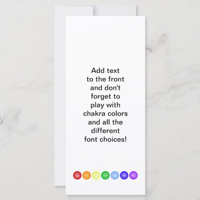 7 Chakras i en Vågrät Line (Framsida)