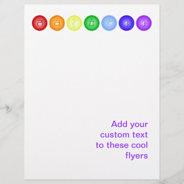 7 Chakras i en Vågrät Line Flyer (Framsidan)