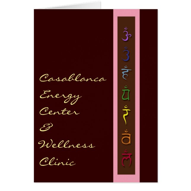 7 Chakras in Balance Hälsningskort (Framsidan)