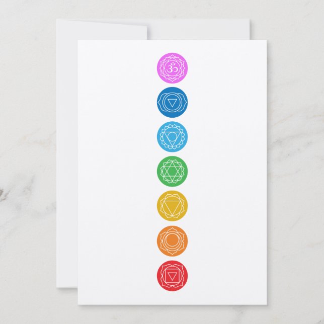 7 Chakras Inbjudningar (Framsida)