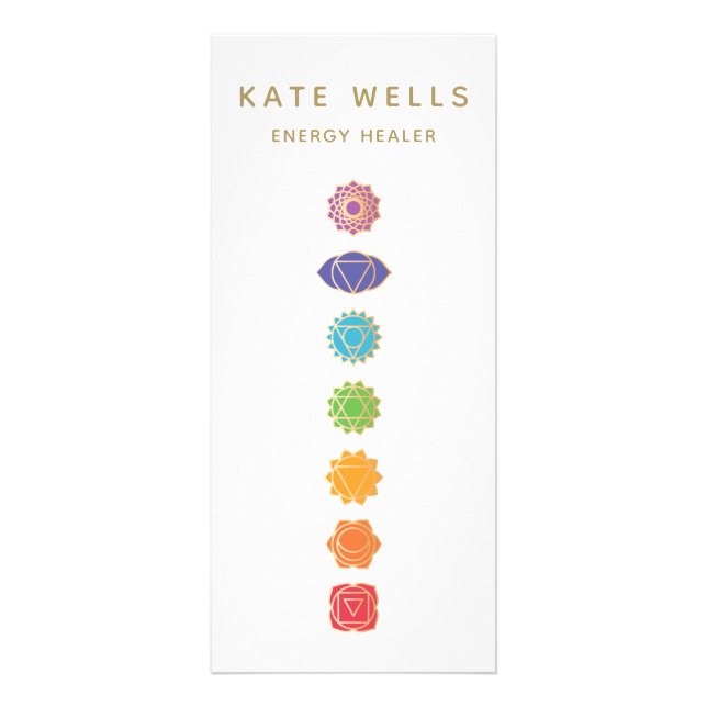 7 Chakras Kundalini Healer Gift-certifikat Reklamkort (Framsidan)