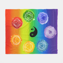7 Chakras Medium Fleecefilt