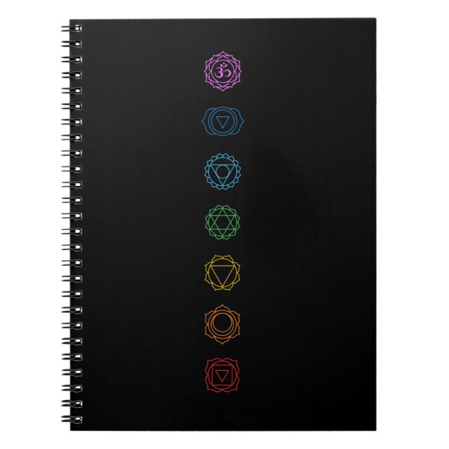 7 Chakras Notebook Anteckningsbok (Framsidan)