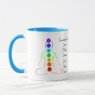7 Chakras Stil Yoga Meditation Mugg