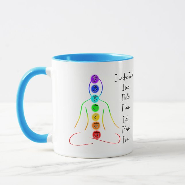 7 Chakras Stil Yoga Meditation Mugg (Vänster)