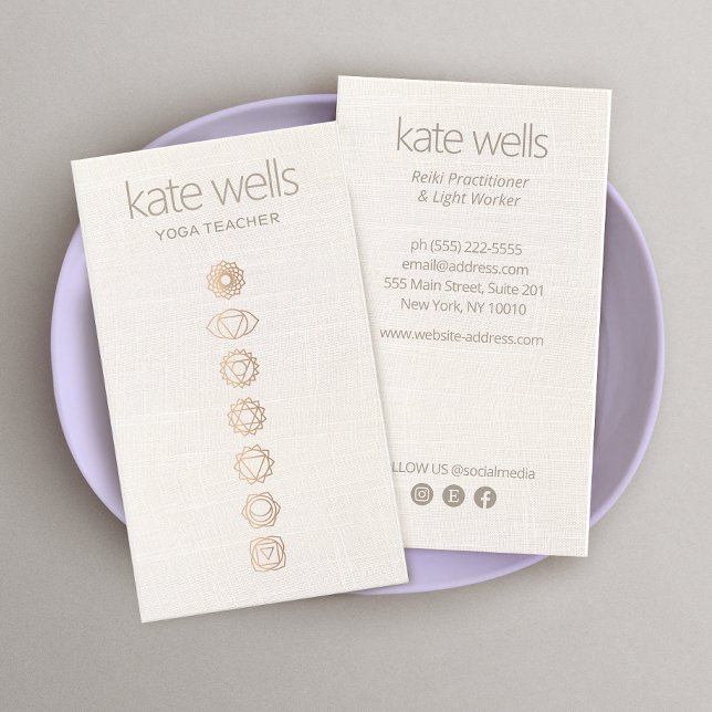 7 Chakras Yoga Teacher Visitkort (Skapare uppladdad)
