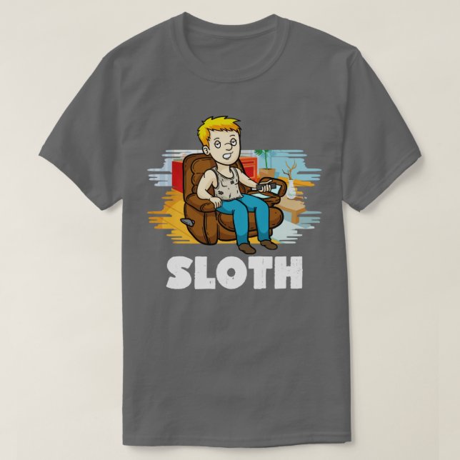 7 Dadly Sins Sloth Halloween Costume T Shirt (Design framsida)