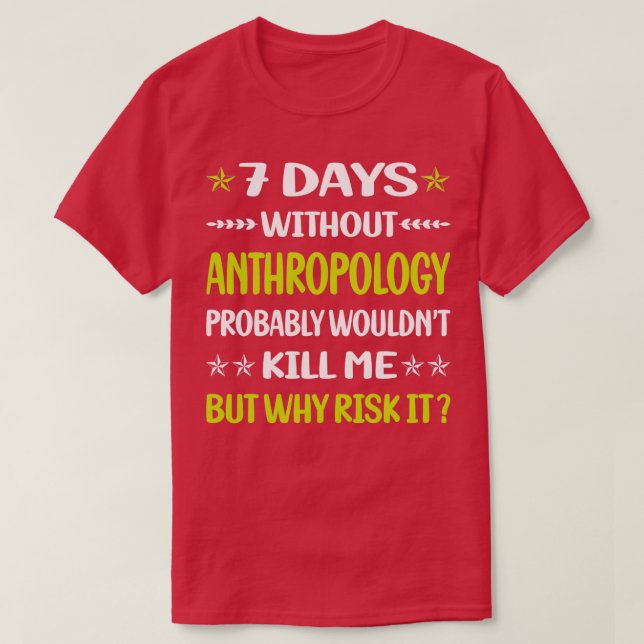 7 dagar utan antropologi Antropolog T Shirt (Design framsida)