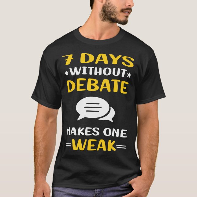 7 dagar utan debatt t shirt (Framsida)