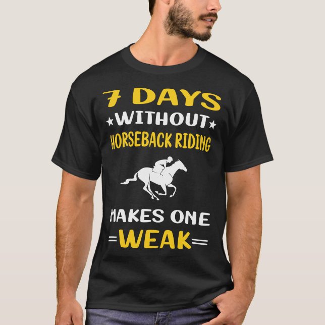 7 dagar utan  hästuppfödning t shirt (Framsida)
