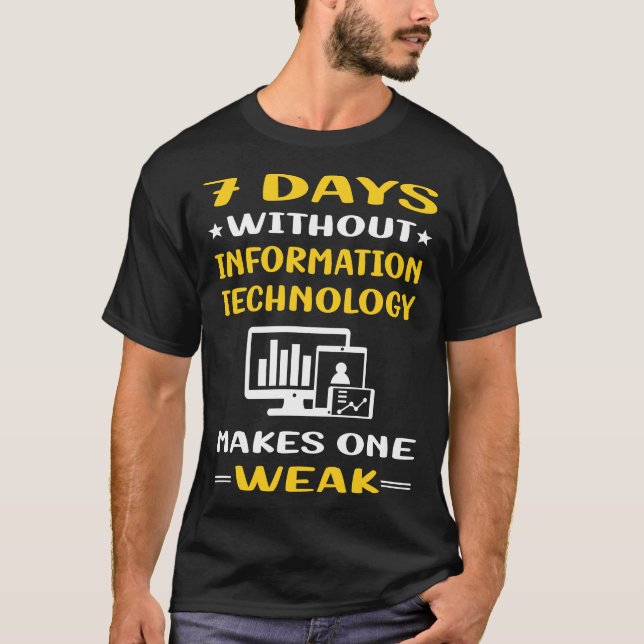 7 dagar utan informationsteknik t shirt (Framsida)