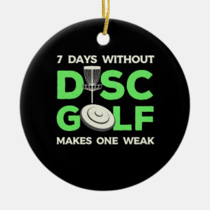 7 dagar utan skivgolf julgransprydnad keramik