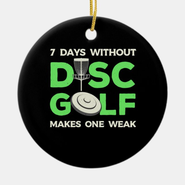 7 dagar utan skivgolf julgransprydnad keramik (Framsidan)