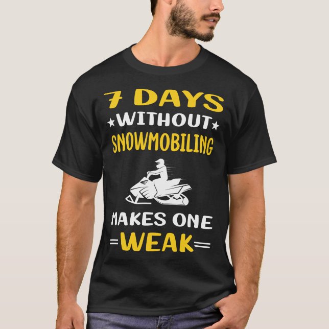 7 dagar utan snömobiler t shirt (Framsida)