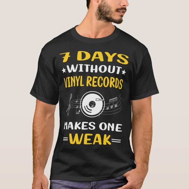 7 dagar utan vinylregister t shirt (Framsida)