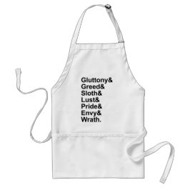 7 Dagliga skorpor - Pride Gluttony Lust Wrath Envy Förkläde