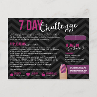7 Day Challenge Sample Card Postcards Vykort
