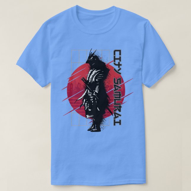 7 dygder med Bushido Code Samurai Apparel Japanska T Shirt (Design framsida)