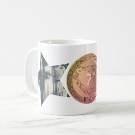 7:e/22-Bröllop-årsdagen Copper 2 Star Foton Kaffemugg