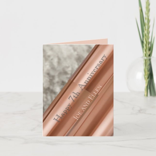 7:e-årsdagen för koppar och ull kort (Framsida)