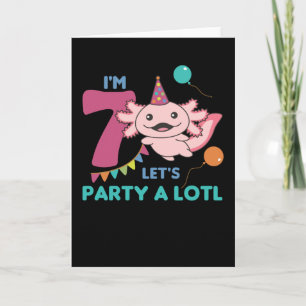 7:e Birthday Axolotl sjuåriga Axolotls Kort