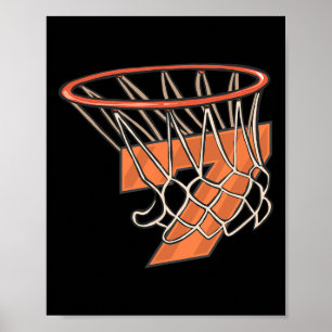 7:e Birthday Basketball 7-åring för Birthda Poster