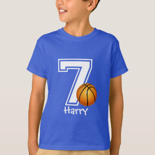 7:e Birthday basketball personlig-2 Tee