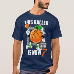 7:e Birthday Basketball Player Funny 7 år gammal K T Shirt