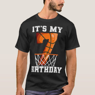 7:e Birthday Basketball T Shirt