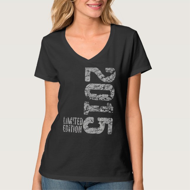7:e Birthday Boy Girl 7 Years 2015 1 T Shirt (Framsida)