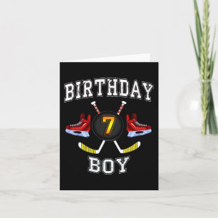 7:e Birthday Boy - Ice Hockey 7-årig pojke Kort