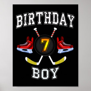 7:e Birthday Boy - Ice Hockey 7-årig pojke Poster