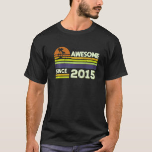 7:e Birthday Boys Girls Fantastisk sedan 2015 7 år T Shirt