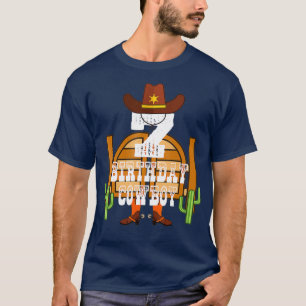 7:e Birthday Cowboy Kid 7 år gammal Rodeo Älskar T Shirt