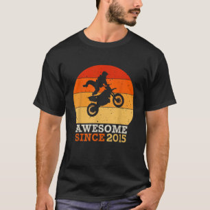 7:e Birthday Dirt Bike Gift 7 Years Old Vintage Mo T Shirt