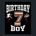 7:e Birthday Football Boy Shirt - 7 ÅRS Kid Poster<br><div class="desc">7:e Birthday Football Boy Shirt - 7 års gammalt Kid Football</div>