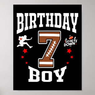 7:e Birthday Football Boy Shirt - 7 ÅRS Kid Poster