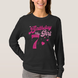 7:e Birthday Girl Krona 7 YRS Bday T Shirt