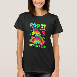 7:e Birthday Girl Pop it Fidget Leksak 7-åring T Shirt