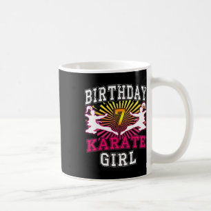 7:e Birthday Girl Shirt - Karate 7 Years Old Kid Kaffemugg