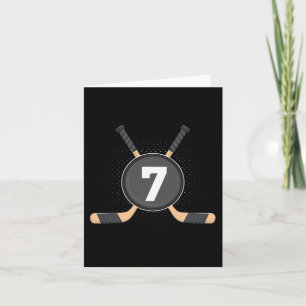 7:e Birthday Ice Hockey 7 Years Old Thmet Birthda Kort